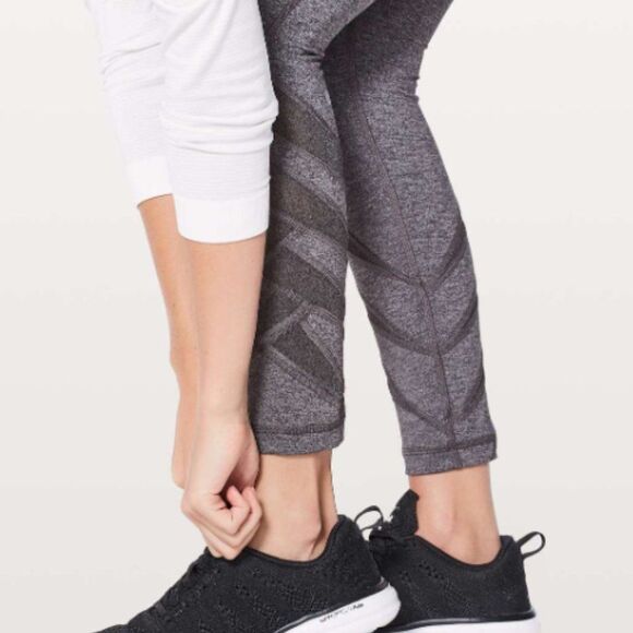 Lululemon Motionful 7/8 Tight 25" Leggings Heathered Black size 2 XS high rise - Picture 2 of 10